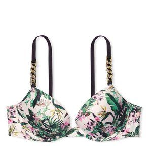 NWT Victoria's Secret Very Sexy Add Two Cups Push-Up Bra, Orchid Paradise 34D